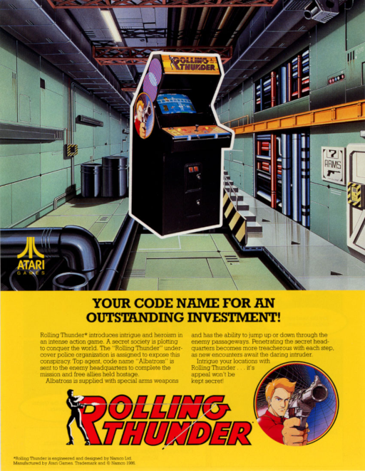 Rolling Thunder (rev 3) Arcade Game Cover